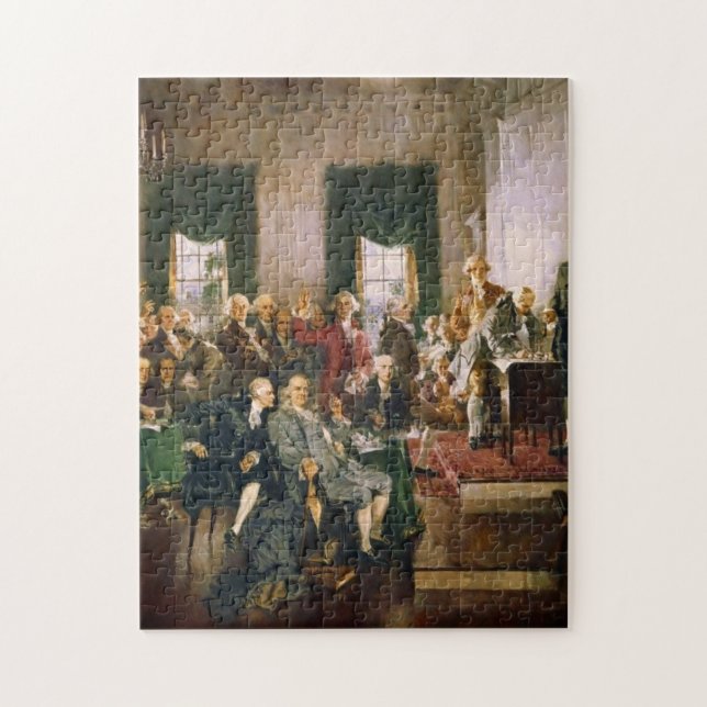 Scen vid undertecknandet av konstitutionen pussel (Vertikal)