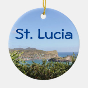 Scenariska ön Saint Lucia Julgransprydnad Keramik