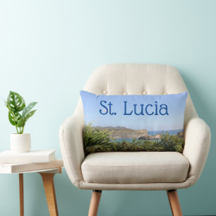 Scenariska ön Saint Lucia Lumbarkudde