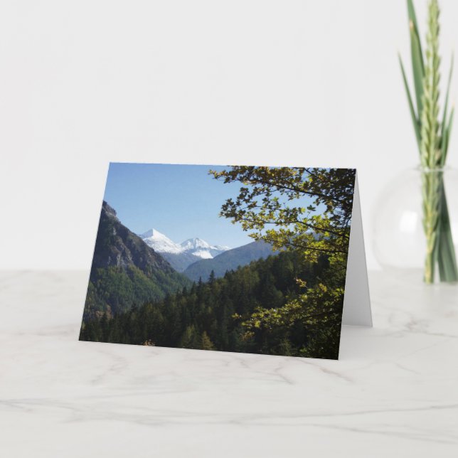 Scenariskt snäckt berg kort (Framsida)