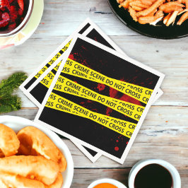 Scenband för polisbrott pappersservett