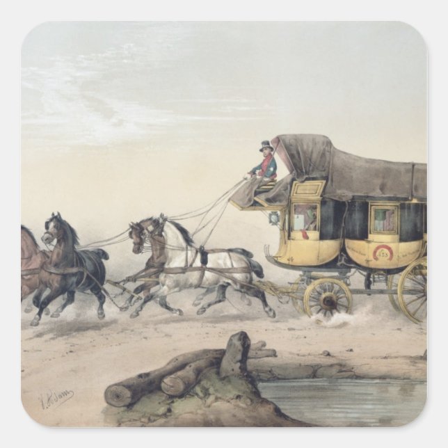 Scencoach Fyrkantigt Klistermärke (Framsida)