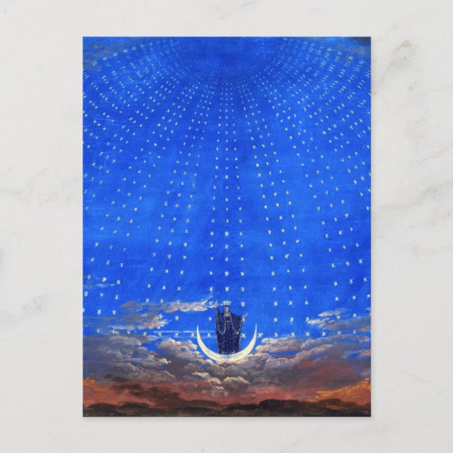 Scendesign för Mozart's opera Magic Flute Vykort (Framsida)