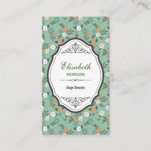 Scendirektör - Blommigt för Vintage av Elegant Visitkort