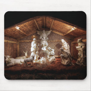Scene för julklapp Jesus Nativitetshanterare Musmatta