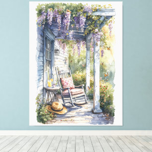 Scene för raketbeläggning av Wisteria Porch Canvastryck