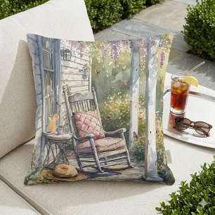 Scene för raketbeläggning av Wisteria Porch Kudde