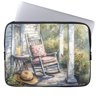 Scene för raketbeläggning av Wisteria Porch Laptop Fodral