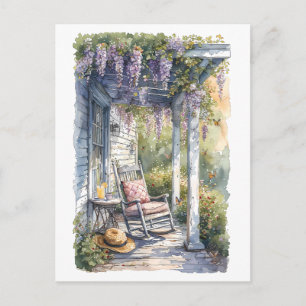 Scene för raketbeläggning av Wisteria Porch Vykort