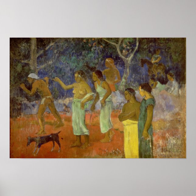 Scene från Tahitian Life, 1896 Poster (Framsidan)