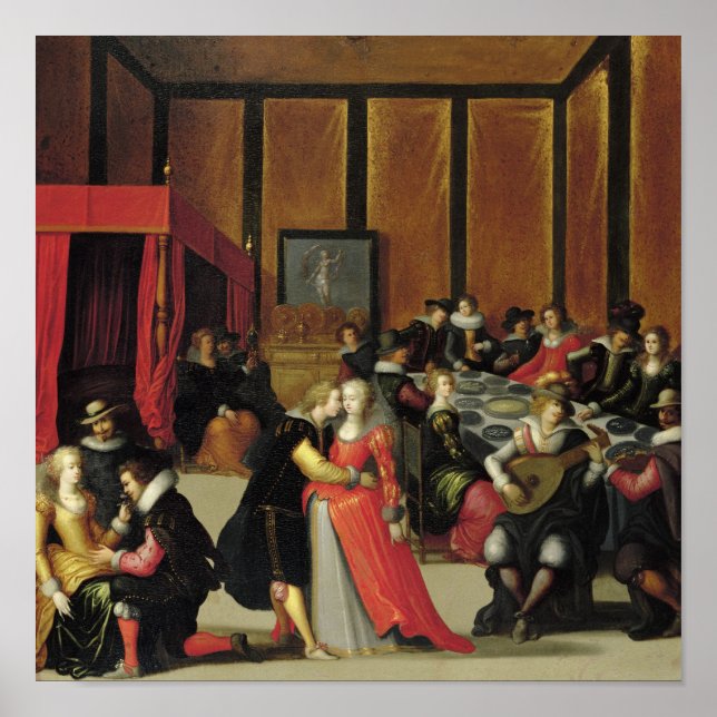 Scene Galante eller de fem sinnena Poster (Framsidan)