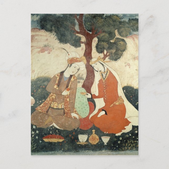 Scene galante från Shah Abbas I-eran Vykort (Framsida)