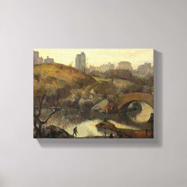 Scene in Central Park (New York City, NY, USA) Canvastryck (Framsida)