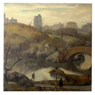 Scene in Central Park (New York City, NY, USA) Kakelplatta