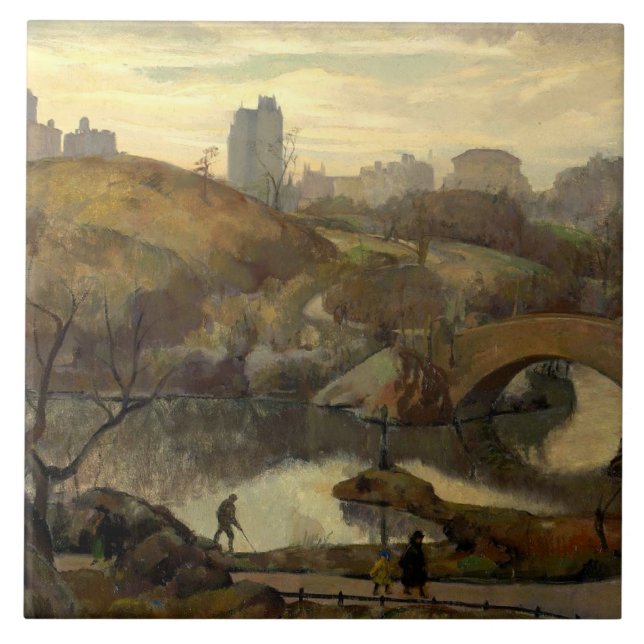 Scene in Central Park (New York City, NY, USA) Kakelplatta (Framsidan)