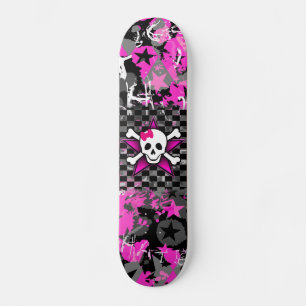Scene Kid Girly Döskalle skateboard Deck