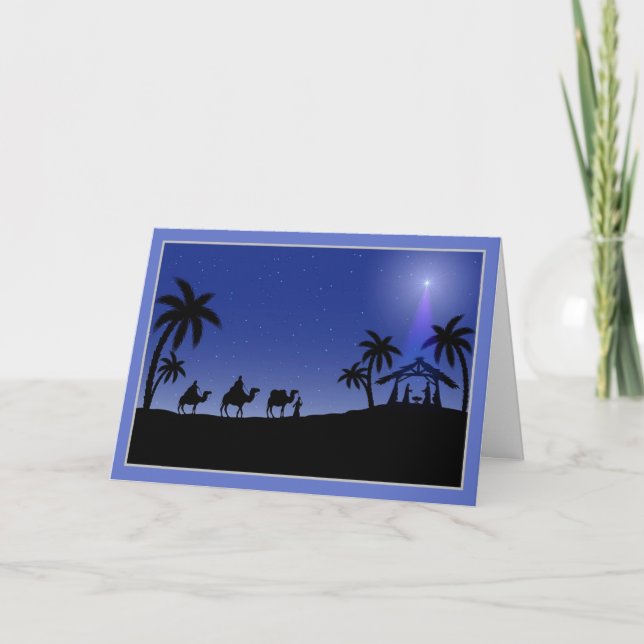 Scene med julkort Wise Manar Helgkort (Framsida)