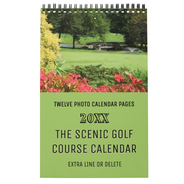 Scenen Golf Course en sida per månad Kalender (Omslag)