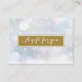 Scenen helgdag Business Gift Certificate Snö Rabattkort