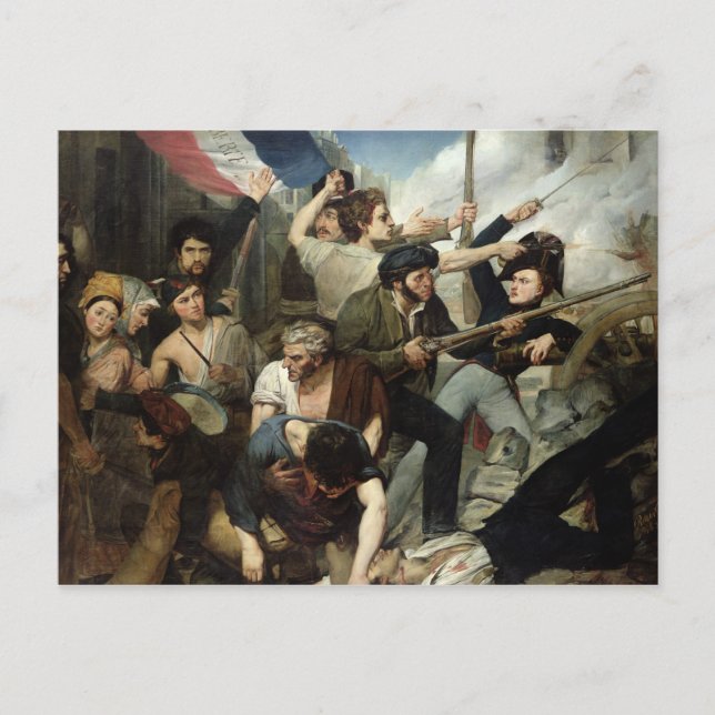 Scenen i 1830-Revolutionen Vykort (Framsida)