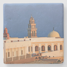 Scenen i Santorini Greece Sq Underlägg