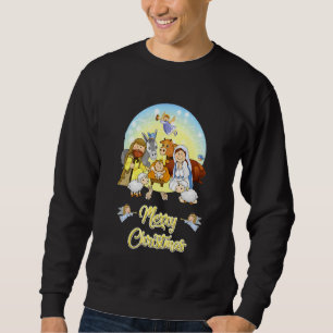 Scenen Julnativitet True Story Ntivity Lång Ärmad Tröja