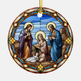 Scenen med fastsatt glasfiende julgransprydnad keramik