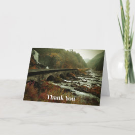 Scenen Photo Waterfalls och Forest Tack Kort