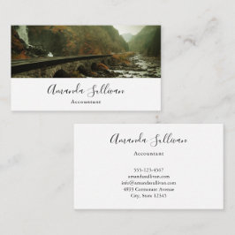 Scenen Photo Waterfalls och Forest Visitkort