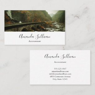 Scenen Photo Waterfalls och Forest Visitkort