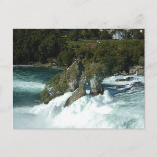 Scenen Rhine Falls i Schweiz Vykort (Framsida)