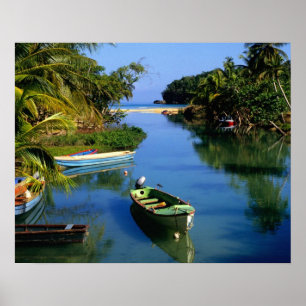 Scenen vid Ocho Rios i Jamaica Poster