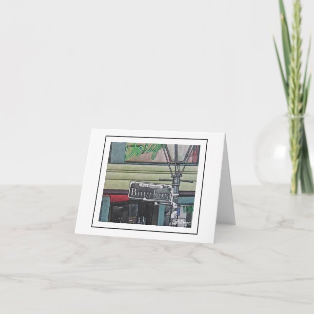 Scener av New Orleans Notecard Tack Kort (Framsida)