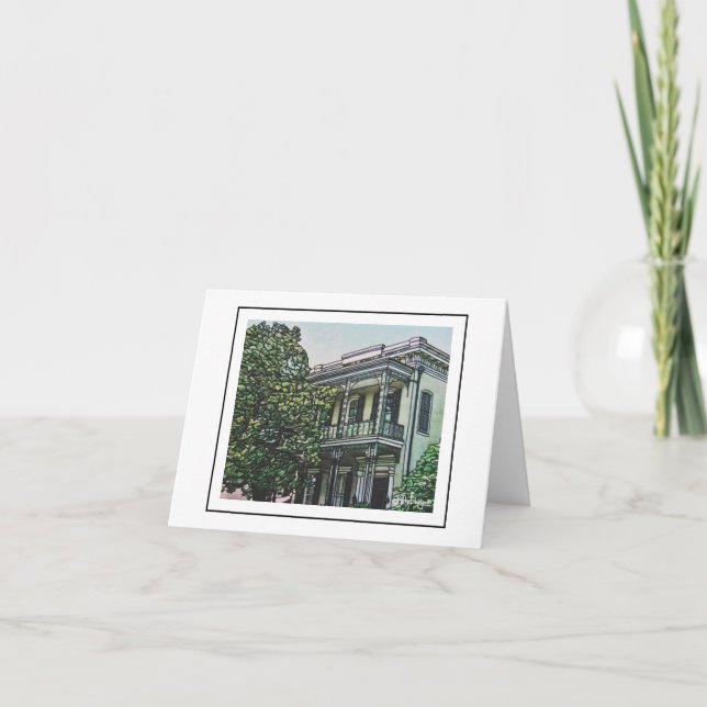 Scener av New Orleans Notecard Tack Kort (Framsida)