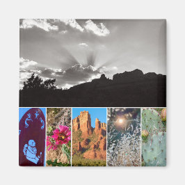 Scener av Sedona Collage Photo Magnet