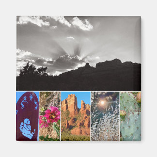 Scener av Sedona Collage Photo Magnet