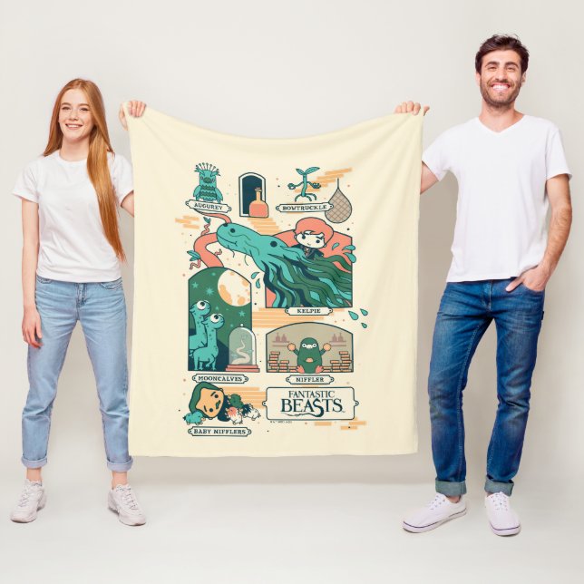 Scener för tecknad av fiktiva Beaster Fleecefilt (På plats)