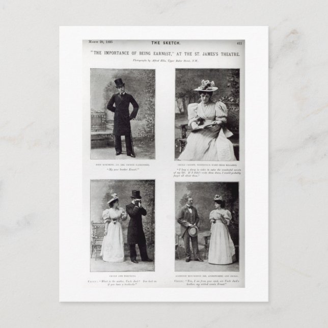 Scener från betydelsen av att vara uppriktig, av O Vykort (Framsida)