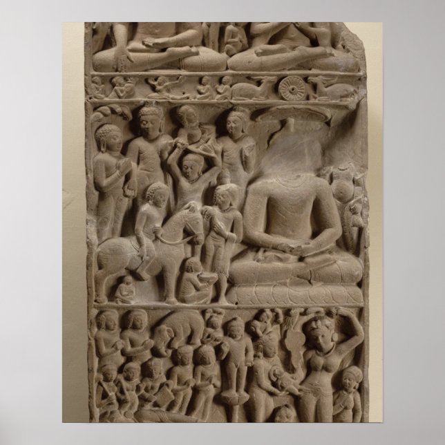 Scener från Buddhas liv, Sarnath, Uttar Pradesh Poster (Framsidan)