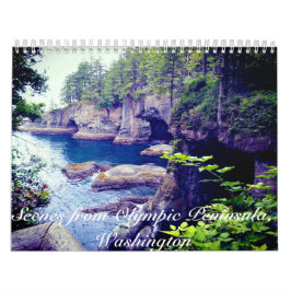 Scener från Olympic Peninsula, WA 12 månaders kale Kalender
