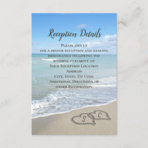 Scener Hearts in the Sand Beach Wedding Enclosure Tilläggskort