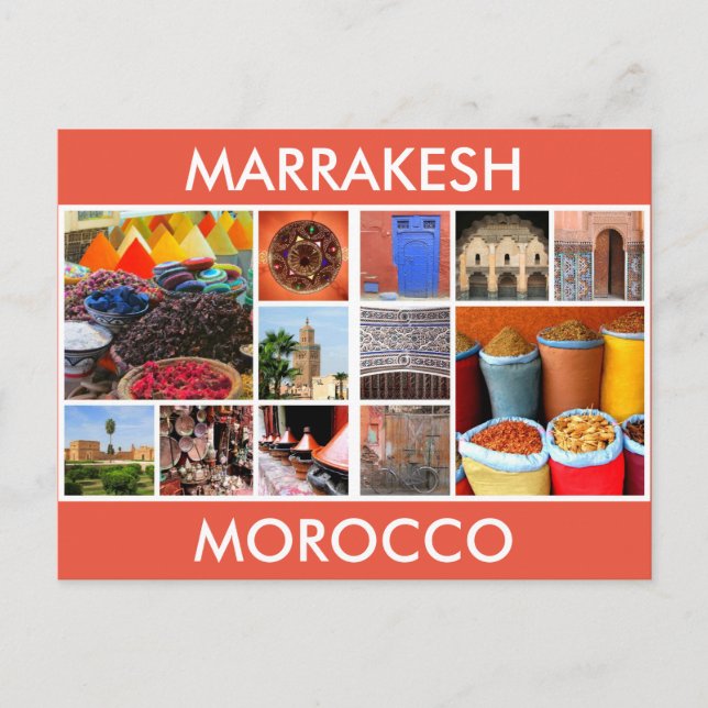Scener marrakesh Morocco Vykort (Framsida)