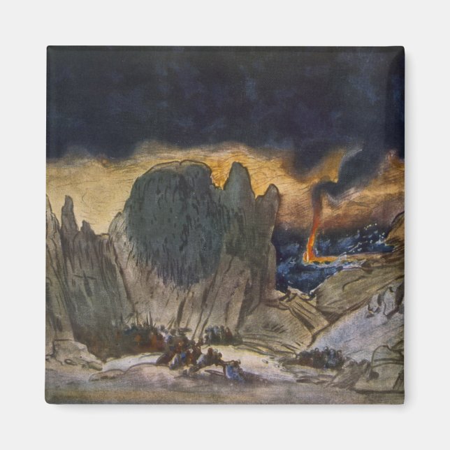 Scenery design från Phedre, 1917 (färg litho) Magnet (Framsidan)