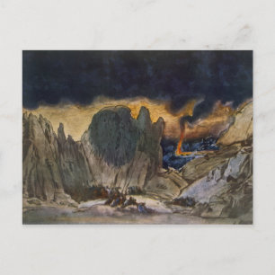 Scenery design från Phedre, 1917 (färg litho) Vykort
