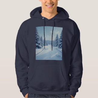 Scenery hoodie som samlats upp efter snöfall