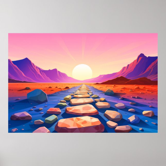 Scenery Panoramic Desert liggande natur Poster (Framsidan)