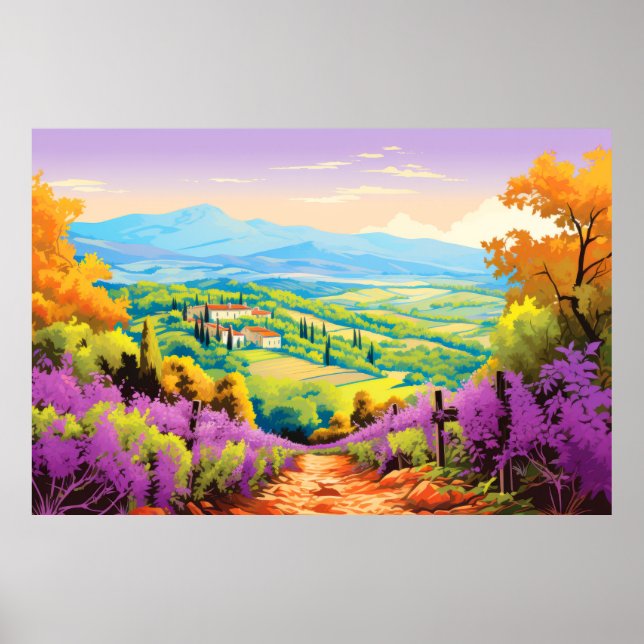 Scenery Panoramic Prairie liggande natur Poster (Framsidan)