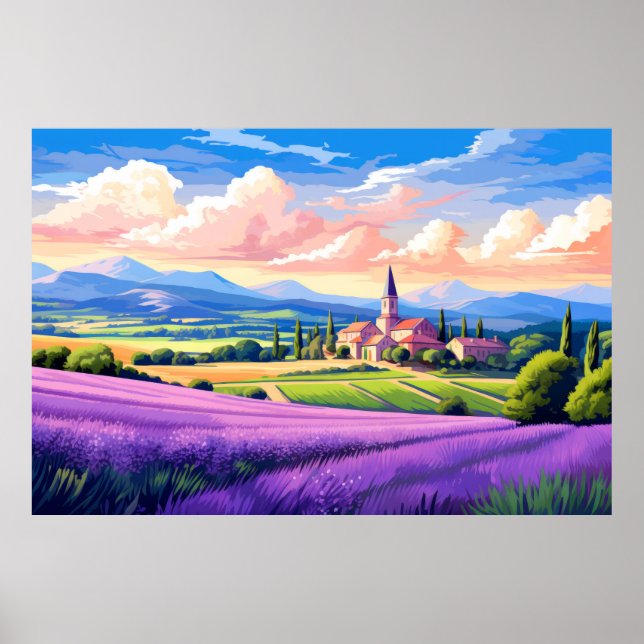 Scenery Panoramic Prairie liggande natur Poster (Framsidan)