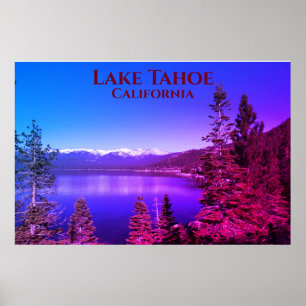 Sceneryfoto från Sjö Tahoe California Poster