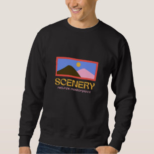 "Scenerys mästerverk - minimalistisk natur Tee" Lång Ärmad Tröja